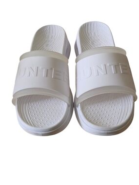 White Hunter Slide Sandals